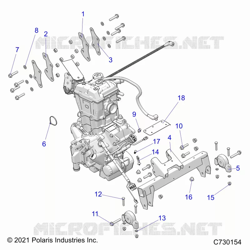 ENGINE, TRANSMISIÃ“N MOUNTING & LONG BLOCK- R23M4U57B4/B9 (C730154)
