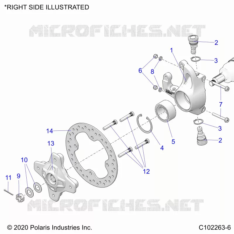 SUSPENSIÃ“N DELANTERA HUB, KNUCKLE AND BRAKE DISC