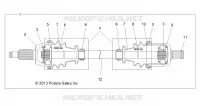 DRIVE TRAIN, TRANSMISION DELANTERA SHAFT