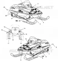 ETIQUETAS 600 XCR SP 0965677 and EUROPEAN 600 XCR SP E965677 (4932063206A014)