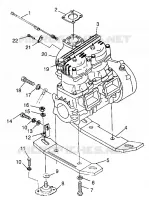 MONTAJE DEL MOTOR HURRICANE B974473 and Intl. HURRICANE I974473 (4941044104B002)