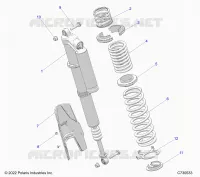 SUSPENSION, REAR MONTAJE DE DESCARGA, STANDARD/PREMIUM