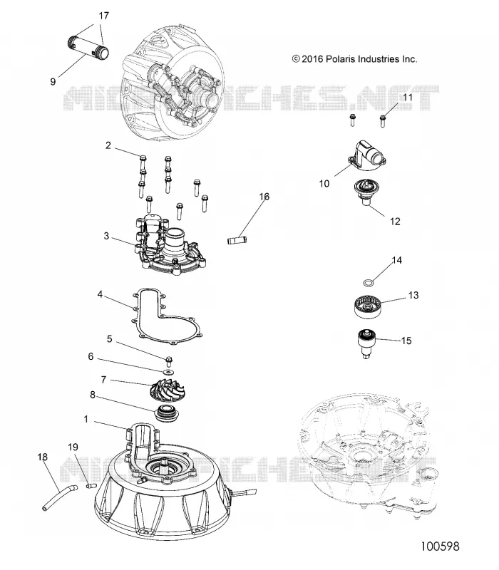 ENGINE, SISTEMA DE REFRIGERACION SYSTEM AND WATER PUMP