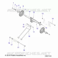 SUSPENSION, TRASERO ARM PAR