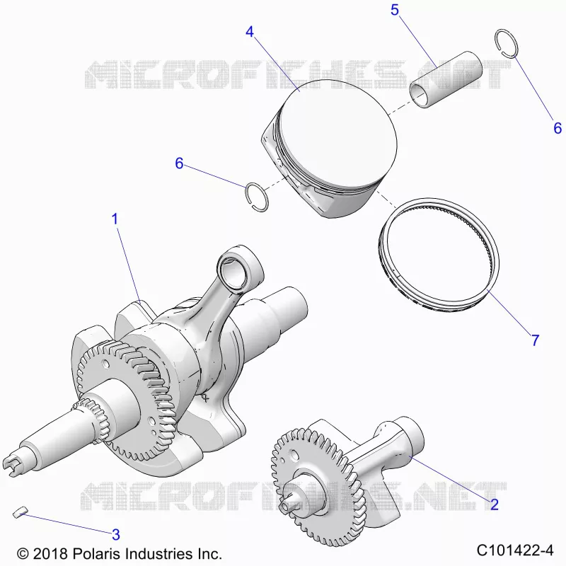 ENGINE, CIGUEÑAL, PISTON AND BALANCE SHAFT