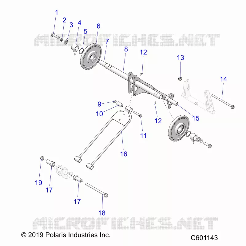 SUSPENSION, TRASERO ARM PAR