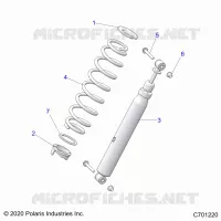 SUSPENSION, REAR MONTAJE DE DESCARGA