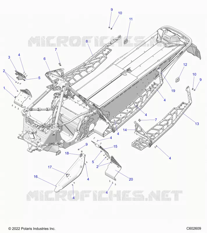 CHASSIS, PROTECCIÃ³N DEL EMBRAGUE, FOOTRESTS, AND RUNNINGBOARDS