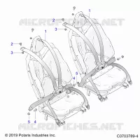 ASIENTO BELT MOUNTING, REAR, 6 POINT