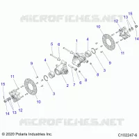 SUSPENSION TRASERA HUBS, CARRIER AND BRAKE DISC