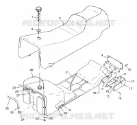 ASIENTO Y TANQUE DE GAS TRAIL TOURING 0982362 and EUROPEAN TRAIL TOURING E982362 (4942314231A006)