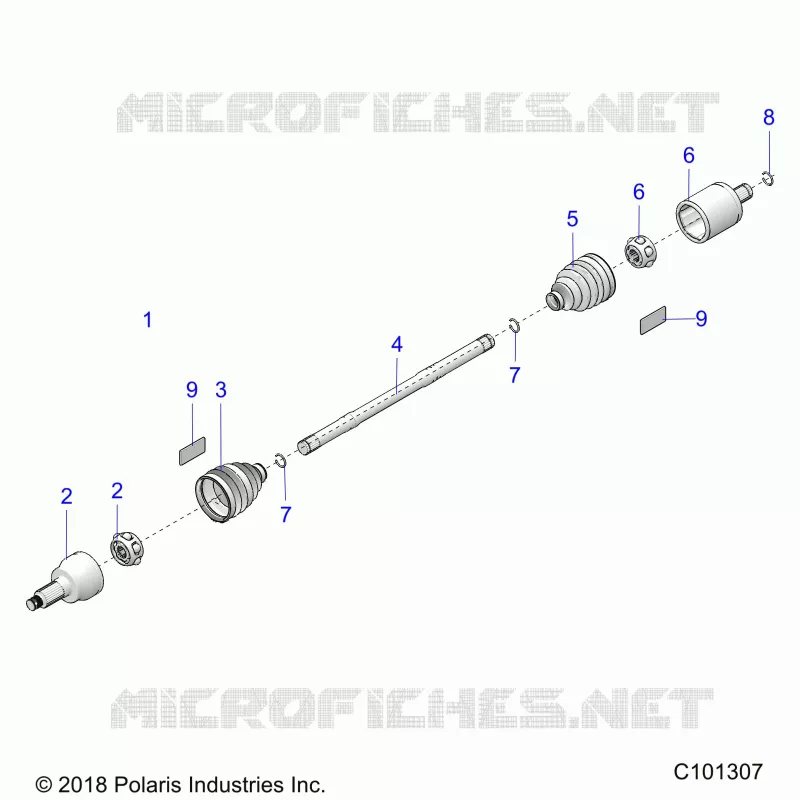 DRIVE TRAIN, EJE DE TRANSMISIÃ“N, FRONT