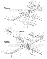 montaje en carril (SUSPENSION) XLT 0970756, XLT SKS 0970556, and XLT RMK 097095 (4937693769B013)