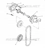 BOMBA DE AGUA XLT/0930767,XLT SP/0930667    XLT SKS/ 0930567 (4923012301034A)