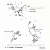 ELECTRICA, WIRE HARNESS, HOOD, ELEC. START