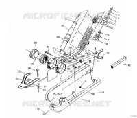 Trasera del brazo oscilante y CHOQUE 6x6 400L, SWEDISH S948740 and  NORWEGIAN N948740 (4926812681038A)