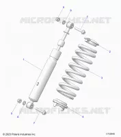 SUSPENSION, REAR MONTAJE DE DESCARGA
