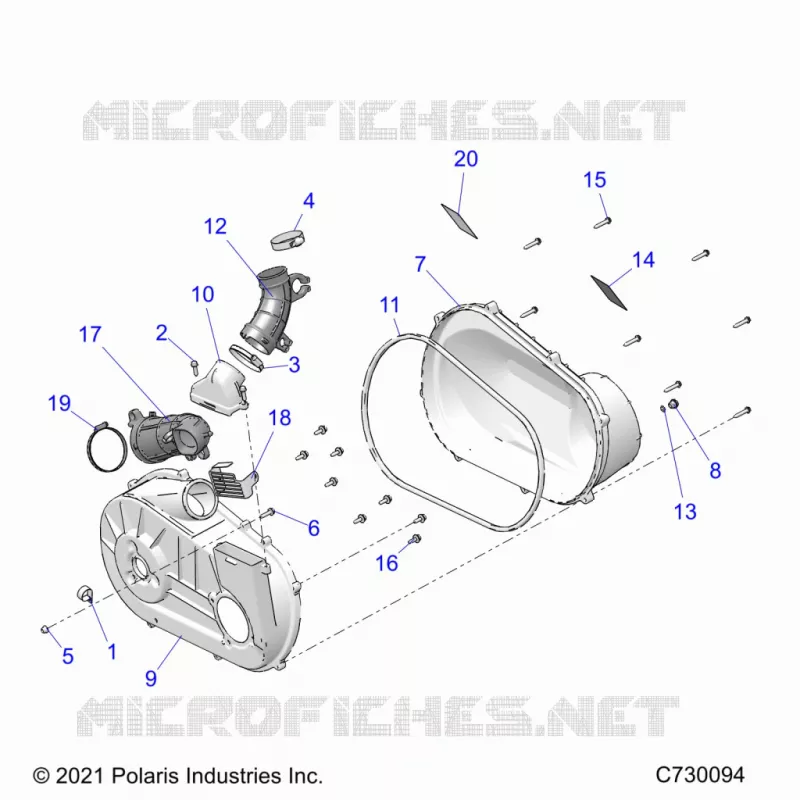 TREN, CLUTCH COVER AND DUCTING