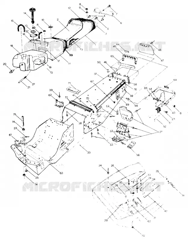 CHASIS AND ASIENTO 500 and 500 Classic (4919251925001A)