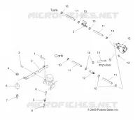 MOTOR, CARBURADOR MOUNTING AND GASOLINA LINES