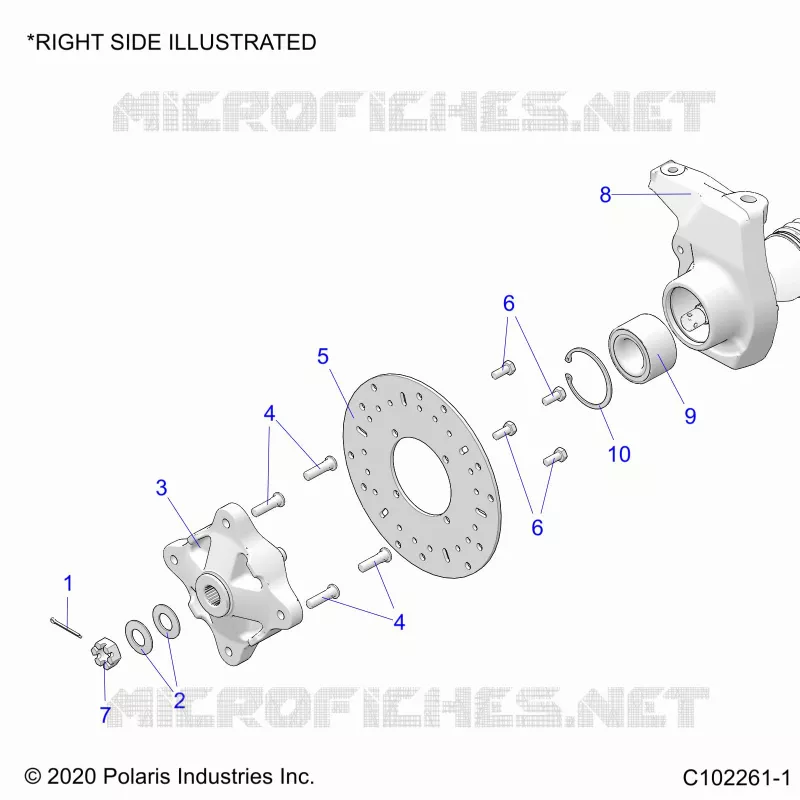 SUSPENSIÃ“N DELANTERA HUB, CARRIER, AND BRAKE DISC