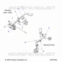 ELECTRICA, WIRE HARNESS, HOOD, ELEC. START