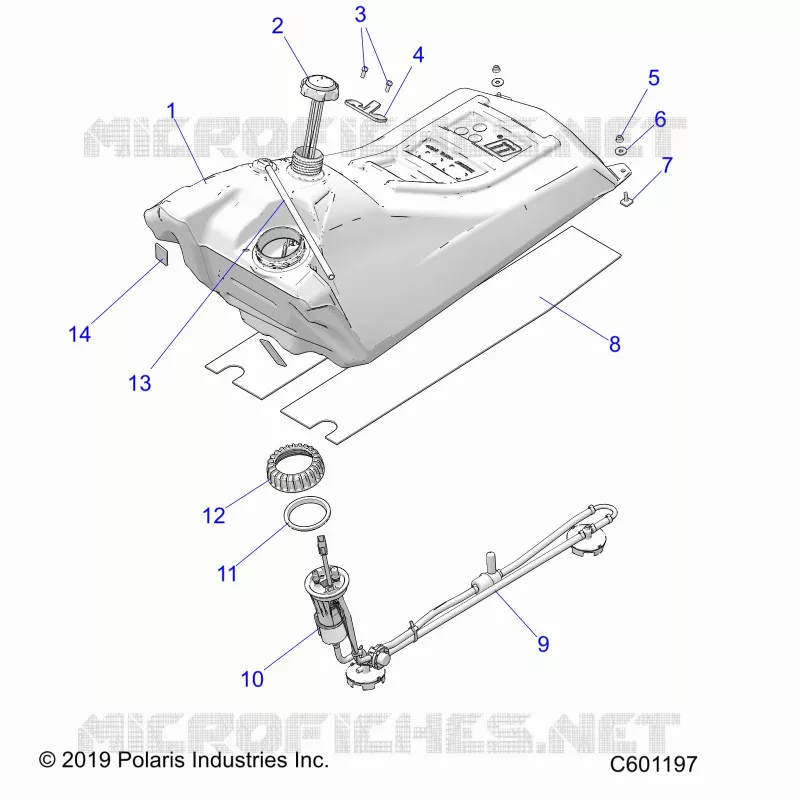 SISTEMA DE COMBUSTIBLE, FUEL TANK ASM.