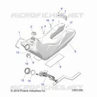SISTEMA DE COMBUSTIBLE, FUEL TANK ASM.