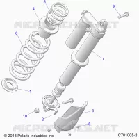 SUSPENSION, REAR MONTAJE DE DESCARGA