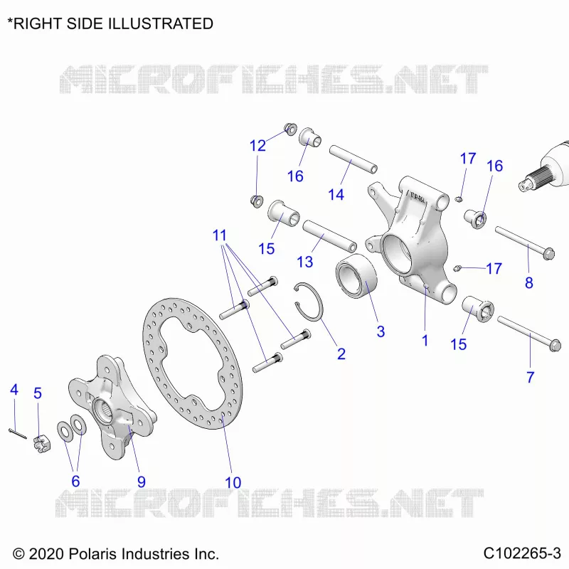 SUSPENSION TRASERA HUBS, CARRIER AND BRAKE DISC