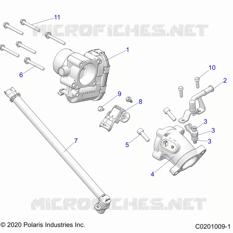 ENGINE, CUERPO DE MARIPOSA AND FUEL RAIL