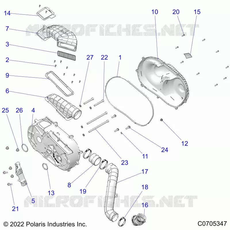 TREN, CLUTCH COVER AND DUCTING