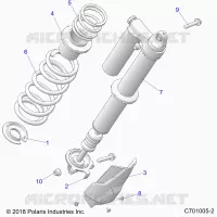 SUSPENSION, REAR MONTAJE DE DESCARGA