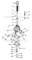 CARBURADOR (XLT, SKS) XLT 0970756, XLT SKS 0970556 (4937693769D002)