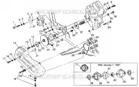 CAJA DE ENGRANAJES/FRENO and cubierta de la cadena MOUNTING Scrambler 400L W97BC38C (4939893989C003)
