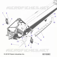CHASSIS, PROTECCIÃ³N DEL EMBRAGUE, FOOTRESTS, AND RUNNING BOARDS