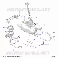 SISTEMA DE COMBUSTIBLE, FUEL TANK ASM.