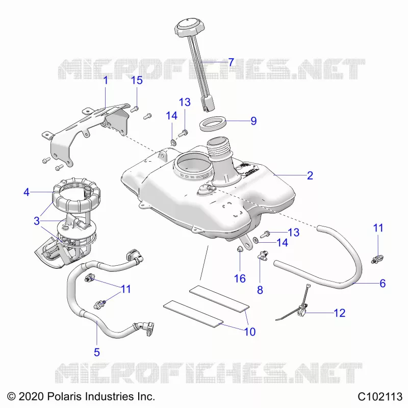 SISTEMA DE COMBUSTIBLE, FUEL TANK ASM.