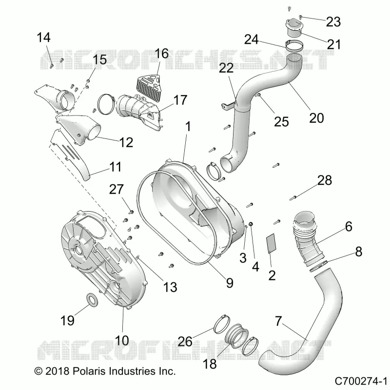 TREN, CLUTCH COVER AND DUCTING