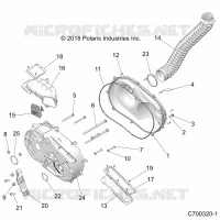 DRIVE TRAIN, TAPA DEL EMBRAGUE AND DUCTING