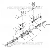 CIGÜEÑAL Y PISTÓN SL 700 B974071, INTL. SL 700 I974071, SL 700 DELUXE B97 (4940874087C010)