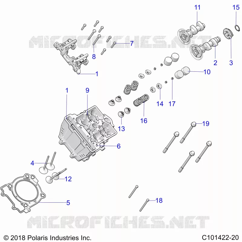 ENGINE, CULATA, CAMS AND VALVES