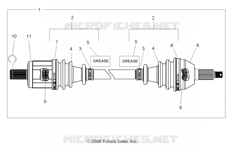 TREN, FRONT HALF SHAFT