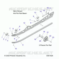 SUSPENSION, RAIL BEAMS, LH/RH
