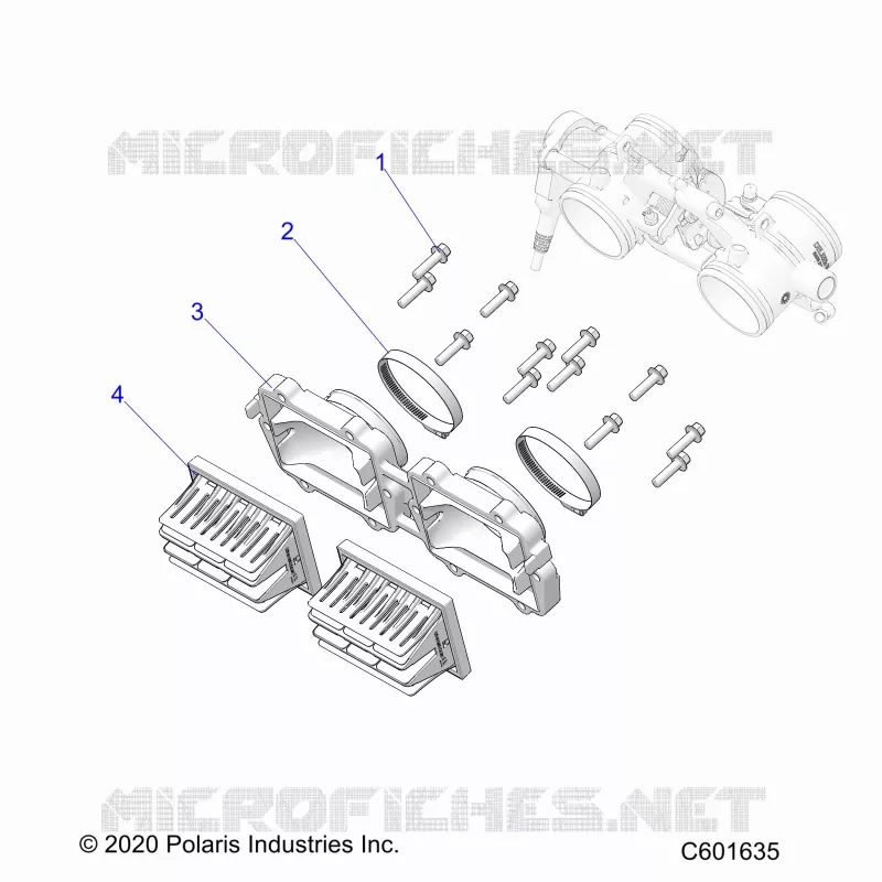 ENGINE, REED VALVE AND CUERPO DE MARIPOSA ADAPTOR