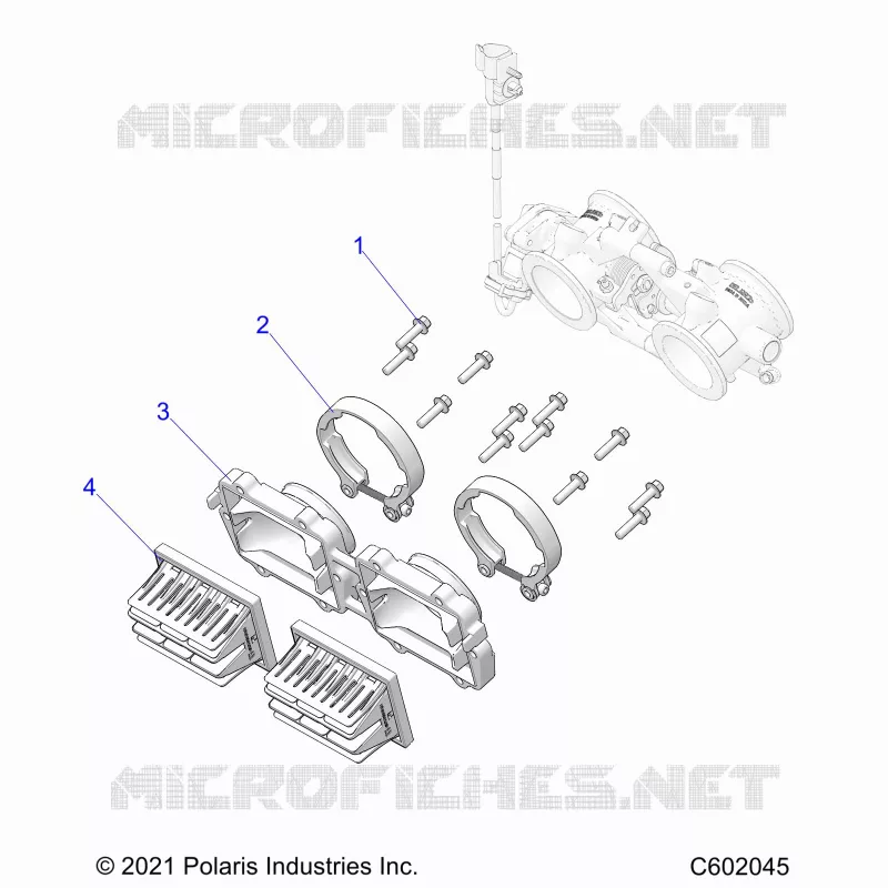 ENGINE, REED VALVE AND CUERPO DE MARIPOSA ADAPTOR