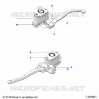 BRAKES, FRONT BRAKE LEVER AND CILINDRO MAESTRO