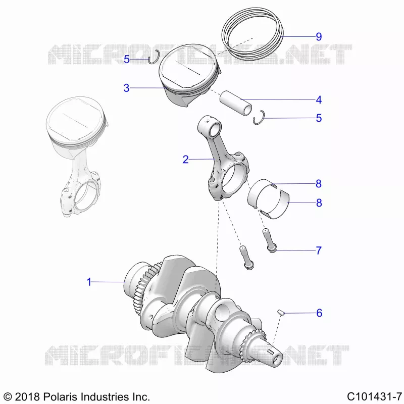 ENGINE, CIGUEÑAL AND PISTON