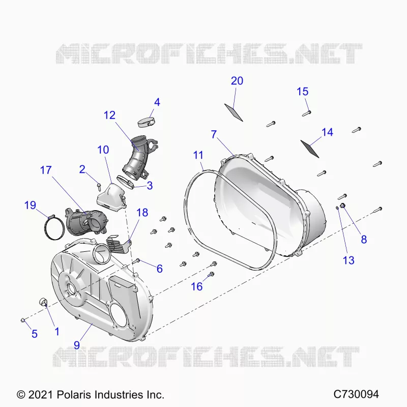 TREN, CLUTCH COVER AND DUCTING