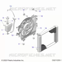 ENGINE, SISTEMA DE REFRIGERACIÃ“N, RADIATOR, FAN & OVERFLOW BOTTLE
